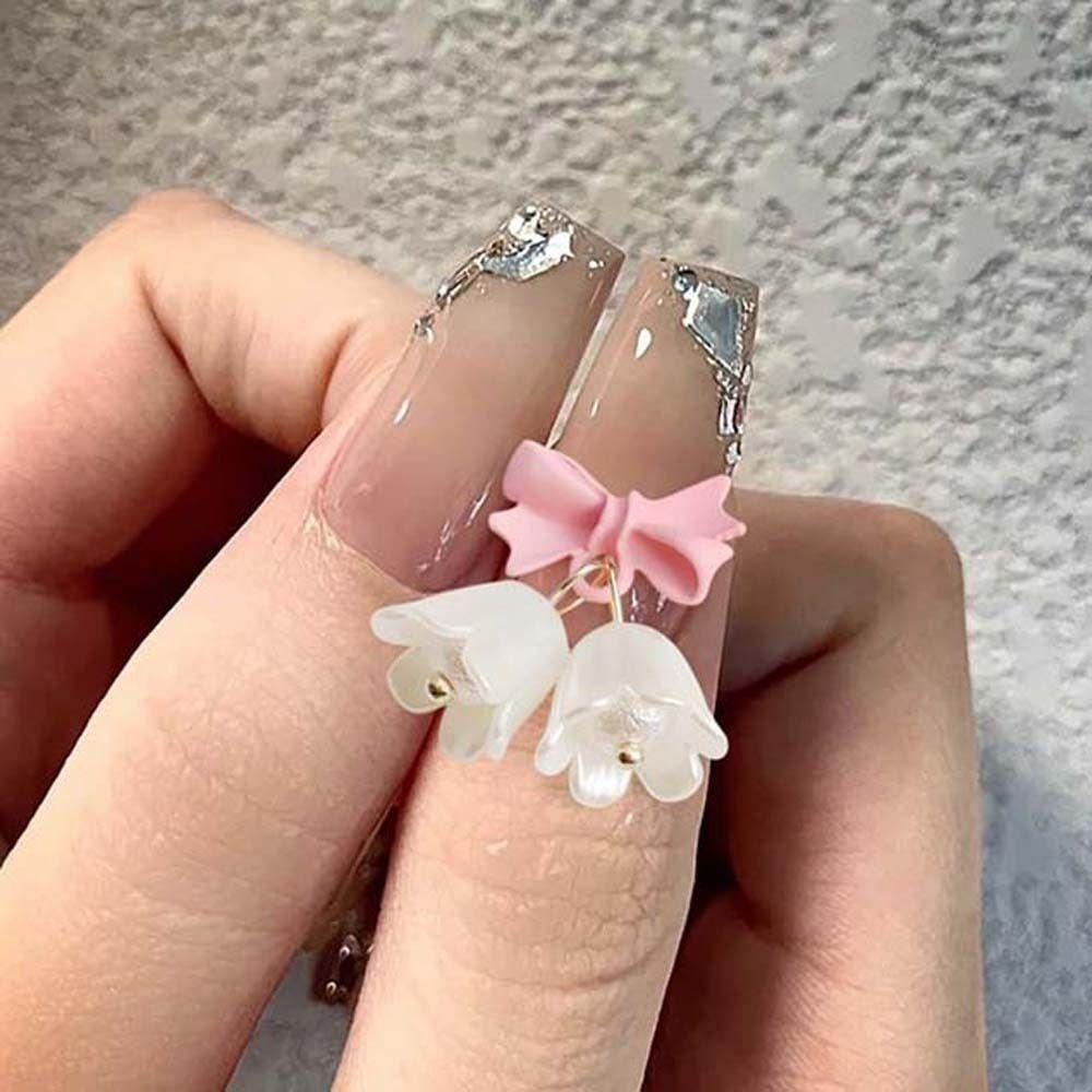 Mxbeauty Busur Dekorasi Kuku Wanita Manikur Aksesoris Hiasan Kuku Jepang Nail Art 3D Nail Jewelry