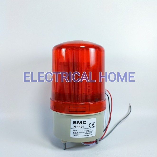 ROTARY LAMP LED N-1101 MERAH MULTI VOLT/MULTI FUNGSI.