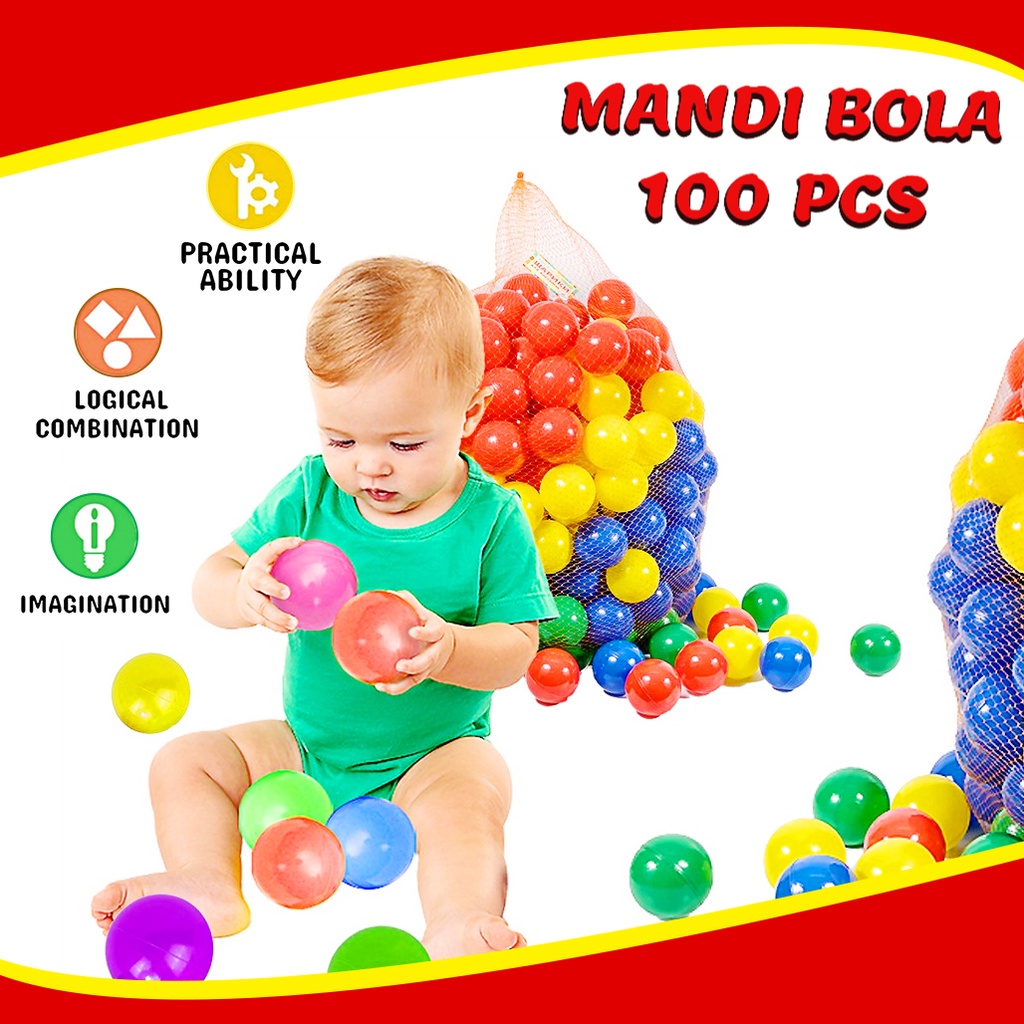 Mainan Anak Mandi Bola Plastik Isi 100PCS