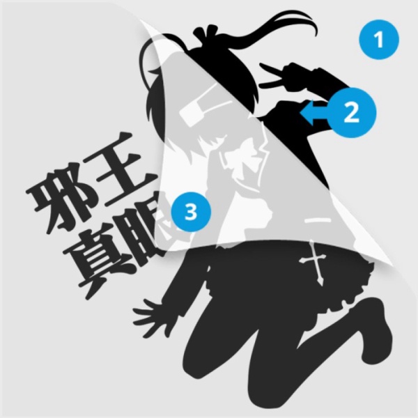 Grosir Stiker Decal Laptop Sticker Anime Chuunibyou Demo Koi Ga Shitai Rikka Termurah