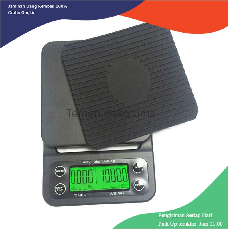 TD - PR Taffware Digipounds Timbangan Dapur Timer 3kg Akurasi 0.1g - NS-CF1