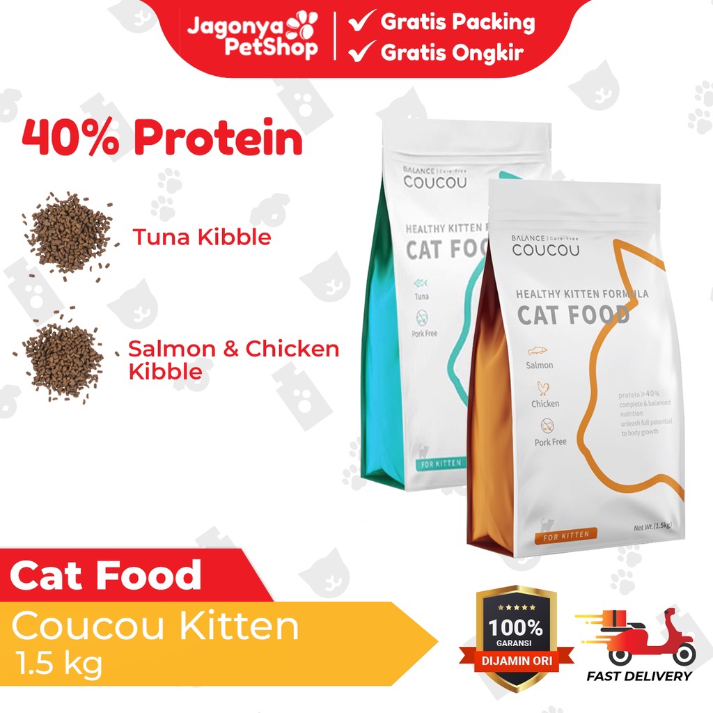 Jual COUCOU Super Premium Cat Food for Kitten 1.5 Kg / High Protein