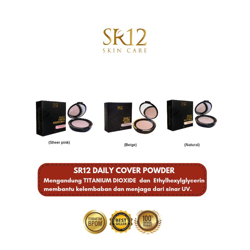 SR12 Daily Cover Powder Bedak Padat Ringan Untuk Sehari Hari
