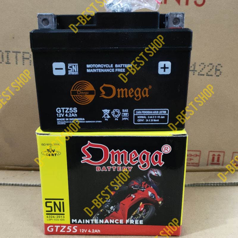 Aki KERING OMEGA GTZ5S MF | BEAT  VARIO SCOOPY SPACY