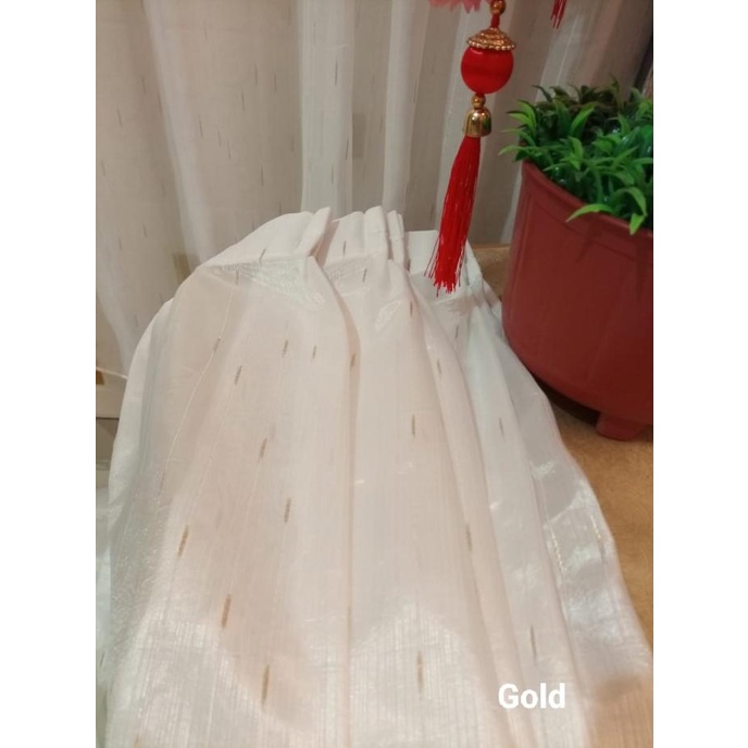 TERMURAH Vitrase gorden gerimis bintikGold/bintikGrey HighQualityImport Mewah /GORDEN JENDELA/GORDEN