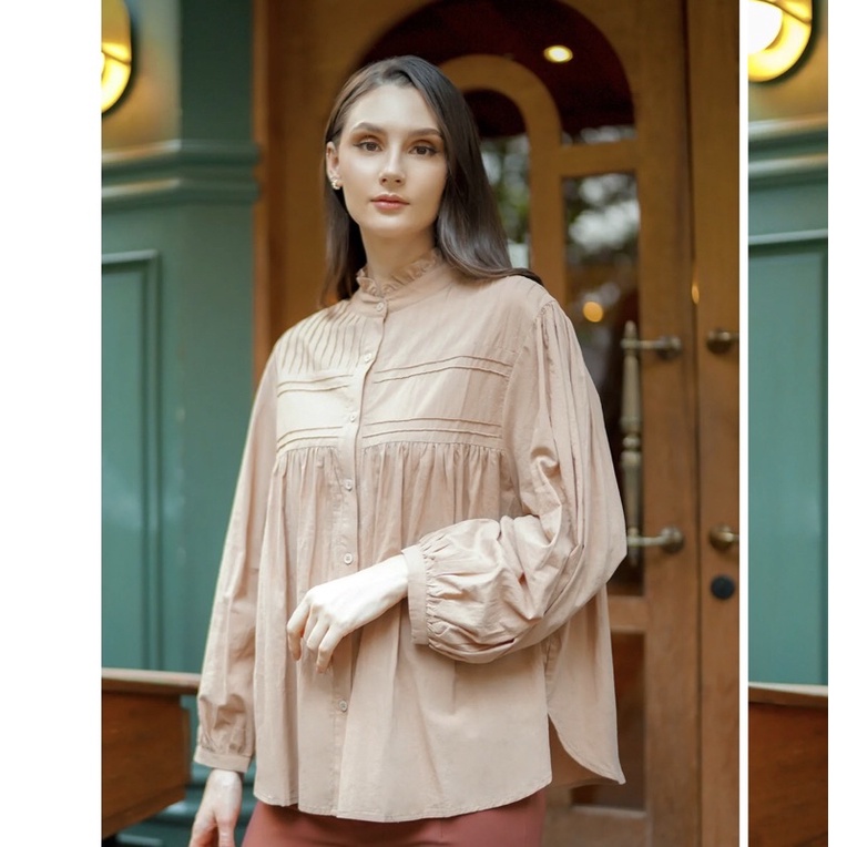 Preloved Raven Shirt Brown size S Benang Jarum