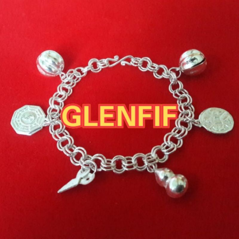 GLENFIF Gelang Kaki Perak Anak Bayi Pakkua Holo Jumbo