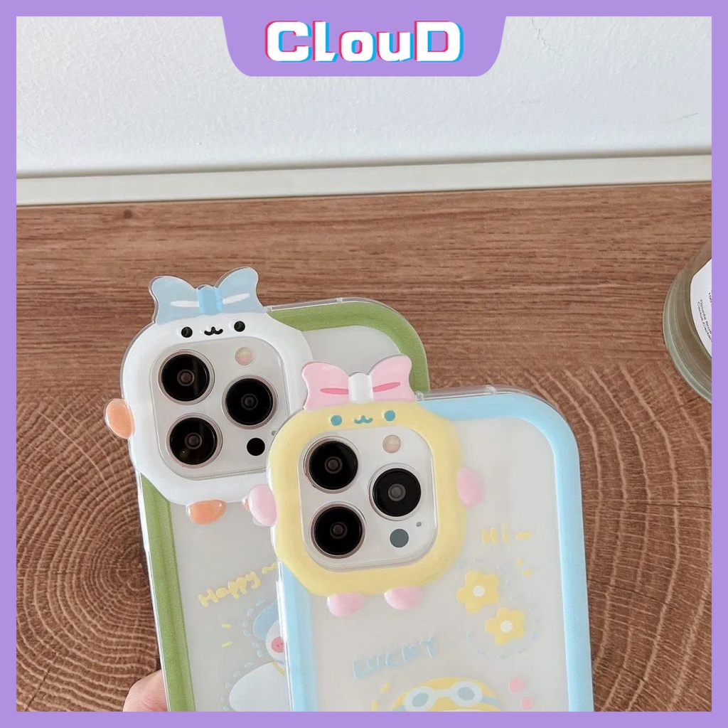 Casing Realme C31 C21 C20 C25Y C25 C25s C35 C17 C30 C15 C12 C33 C20A 8Pro 7 9 9Pro+8 5 5i 8i 6i 7i 9i C11 C21Y C3 C2 Lovely Kartun Bebek 3D Busur Monster Lensa Soft Tpu Casing Hp