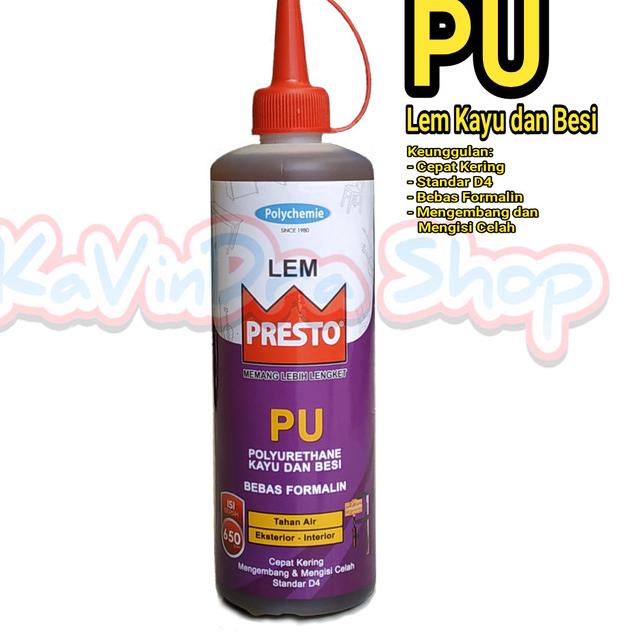 

Lem Presto PU Polyurethane untuk Kayu dan Besi 650 Gram