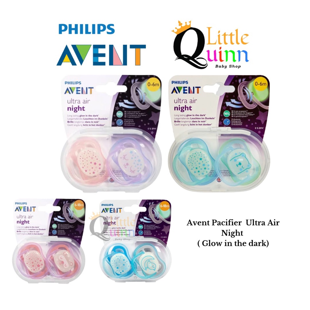 Jual Phlipis Avent Ultra Air Night Pacifier Glow in The Dark Dot