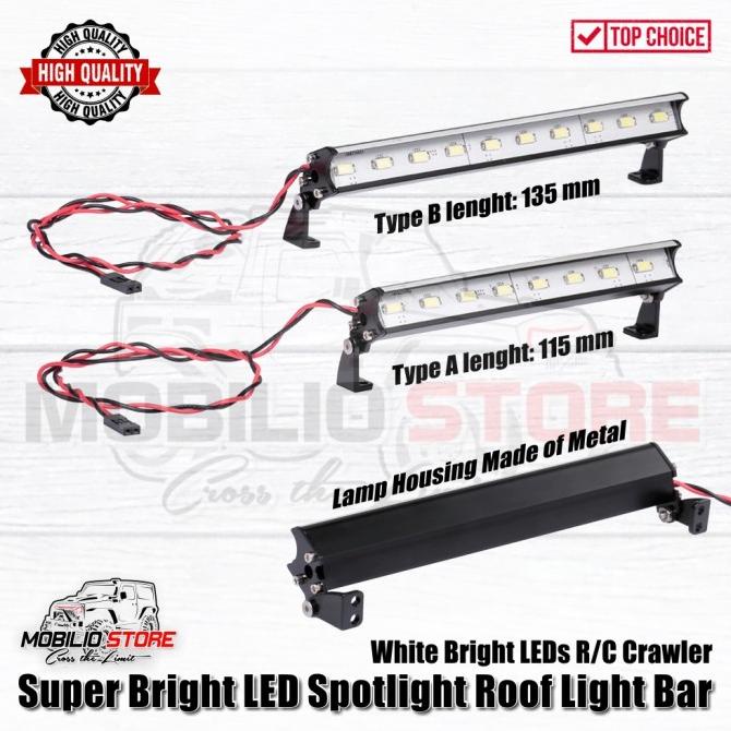 LED Roof Light Bar Spotlight Super Bright Lampu Sorot Atap RC Crawler