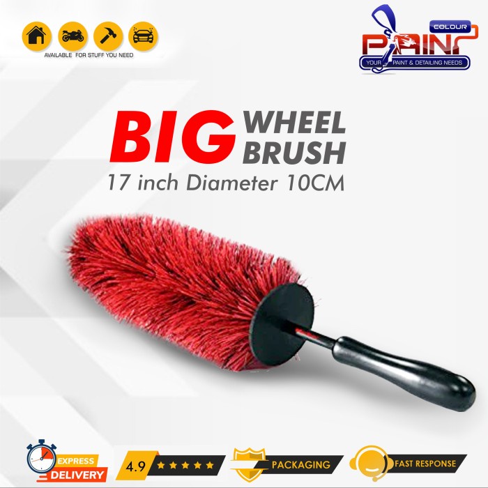 Sikat Velg, Wheel Brush, Sikat Detailing Panjang Ban Dalam Mobil Motor