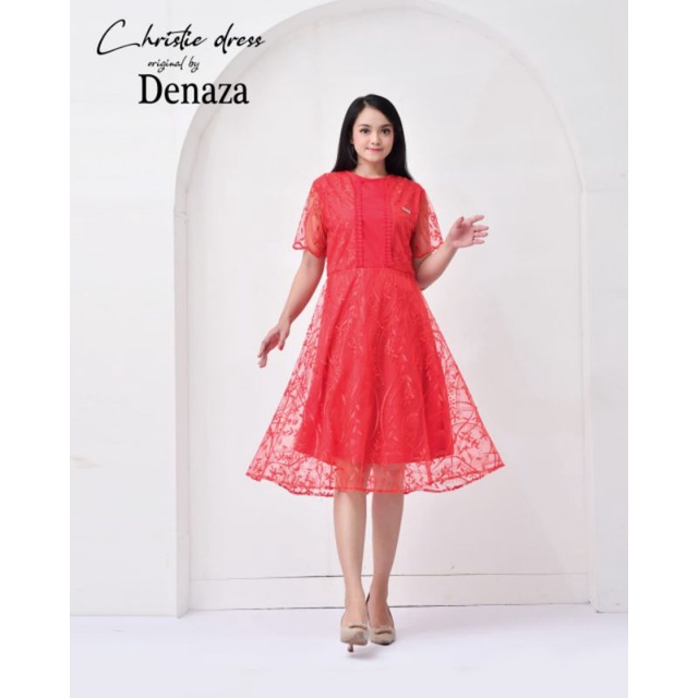 DRESS CRISTIE / DRESS TILE PENDEK / DRESS TILE SIMPLE BAGUS / DRESS MURAH / DRESS NATAL / DRESS WANI