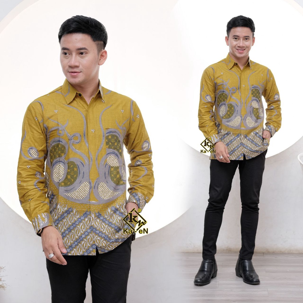 Tunik Batik Couple Modern M L XL XXL Atasan Batik Kerja Kantor Wanita Kemeja Batik Pria Seragam Batik Modern