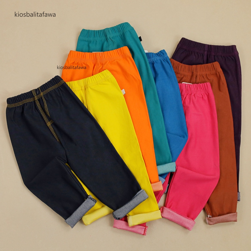 JEGGING JEANS uk 4-5 Tahun / Legging Jeans Anak Laki Perempuan Celana Panjang Polos Tebal