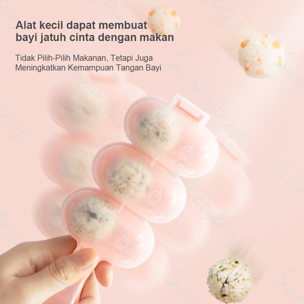 Sweetybayi 2PCS Cetakan nasi bento Alat pembuat bola nasi Bulat bundar bento Cetakan bola nasi bento Rice ball shaker