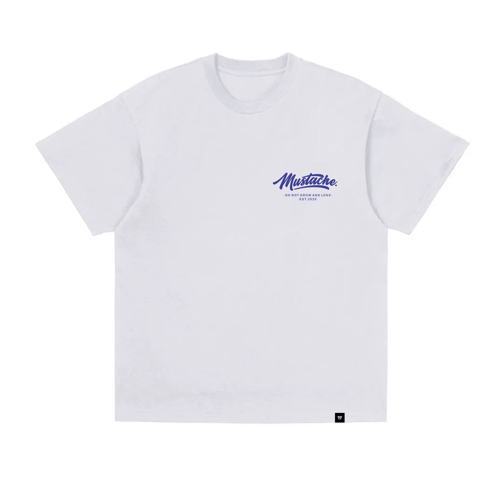 MUSTACHE T-SHIRT WHITE MSTC / KAOS LENGAN PENDEK
