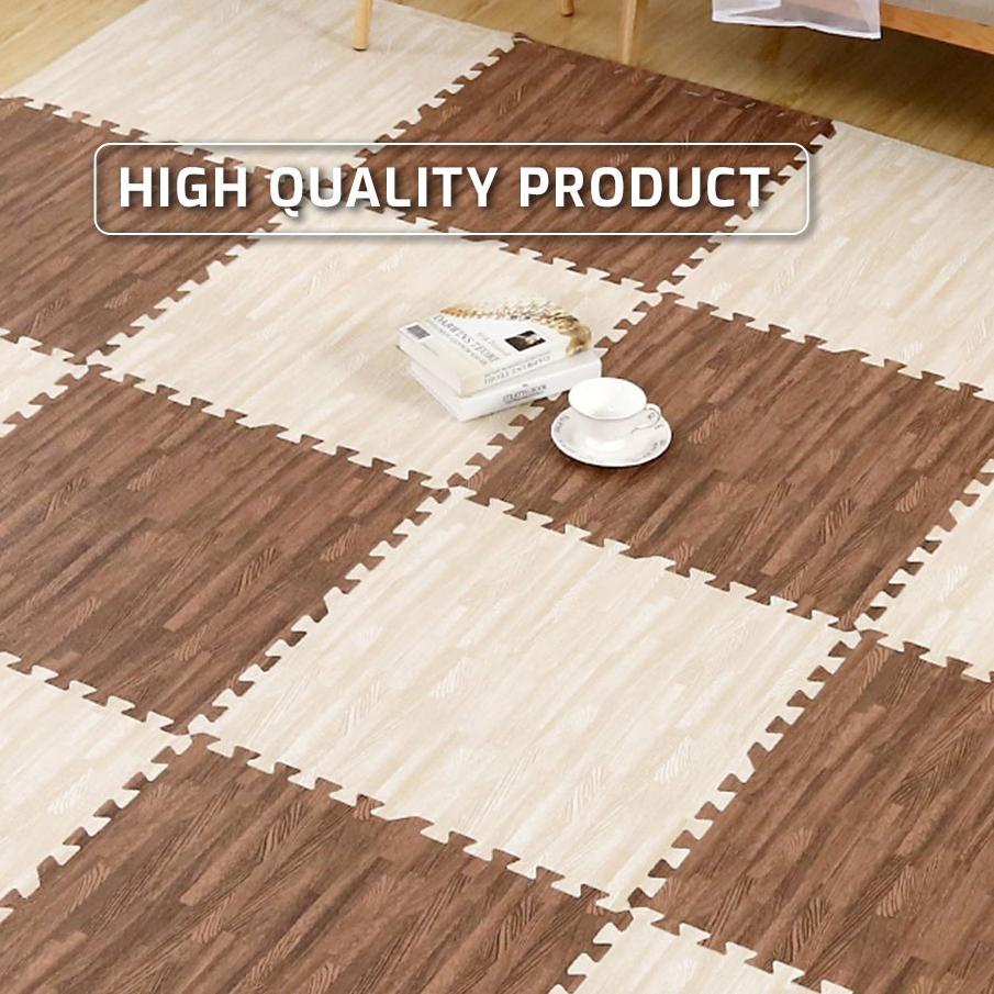 EVAMAT KARPET PUZZLE LANTAI MOTIF KAYU 30x30cm (1pack=9pcs) ALAS TIKAR PAZEL PUZLE PUZZEL PUZEL MAT