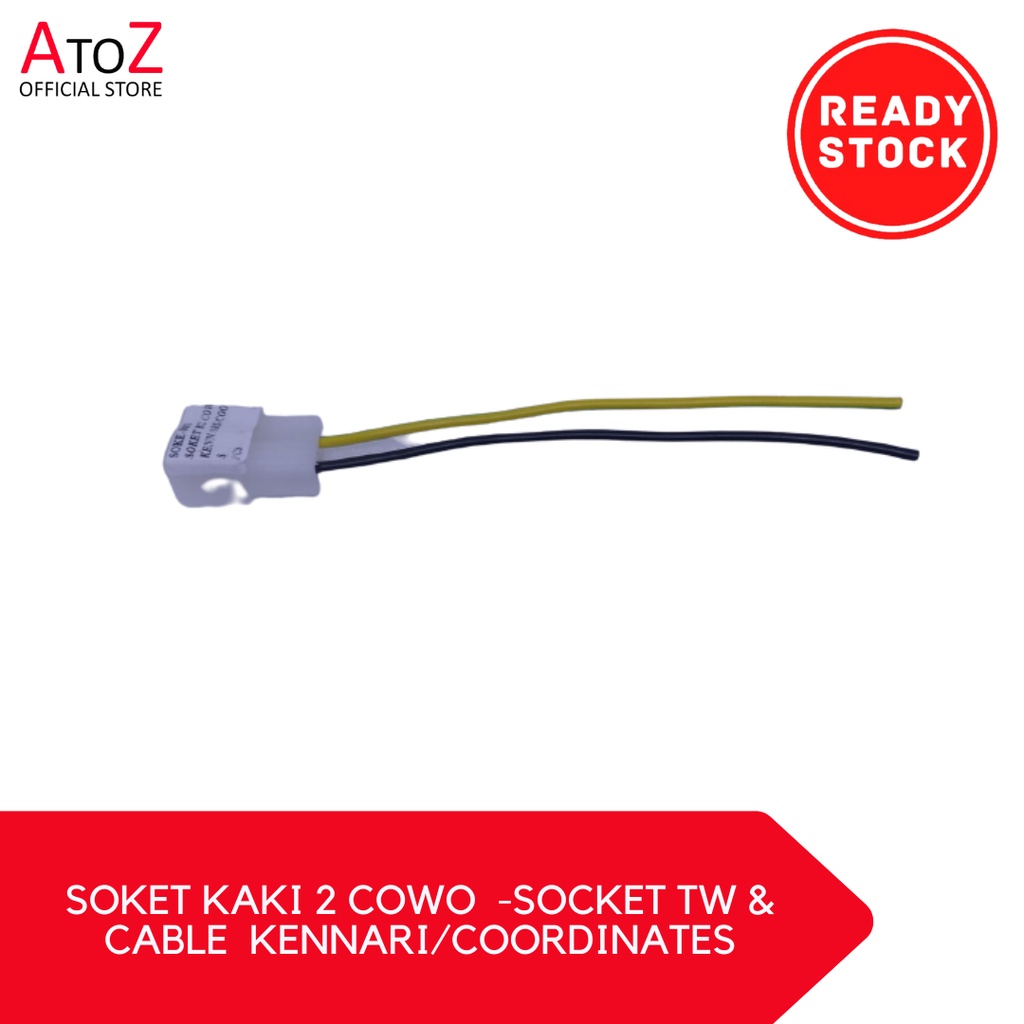SOKET KAKI 2 COWO  -SOCKET TW & CABLE  KENNARI/COORDINATES