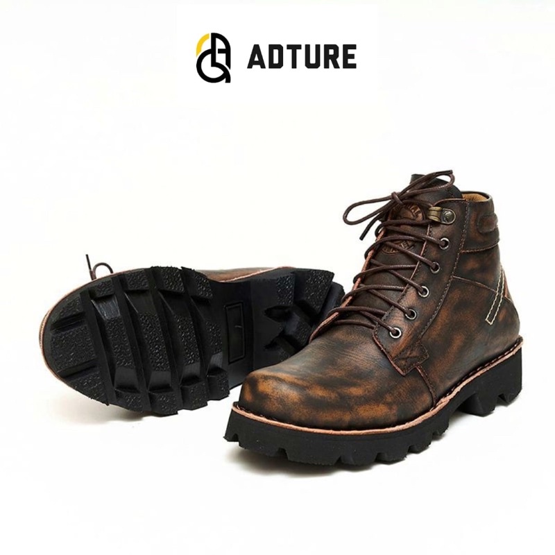 RQ-ADTURE  SEPATU BOOT KULIT ASLI