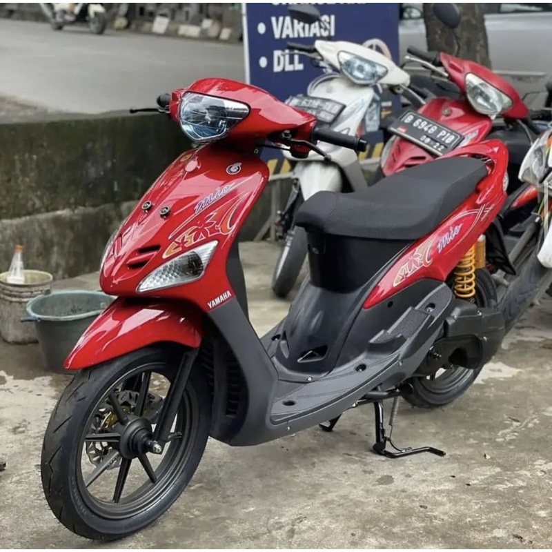 STIKER STRIPING MOTOR MIO SPORTY 2004 MERAH