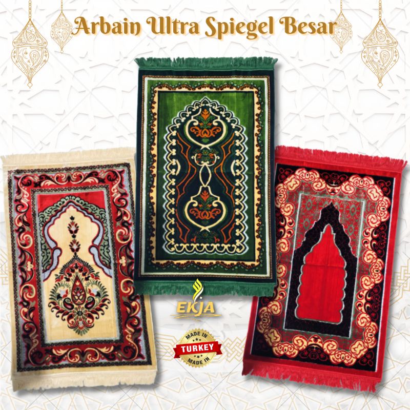 Sajadah Karpet ARBAIN ULTRA spigel made in Turkey TURKIYE Besar 70 x 110 Timbul Tebal Super spigel Y