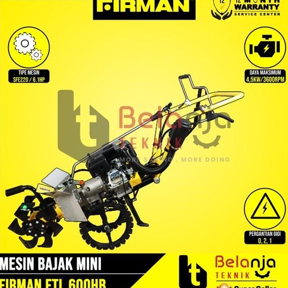 Special Promoo Firman Mesin Bajak Mini Ftl 600Hb Cultivator Ftl 600