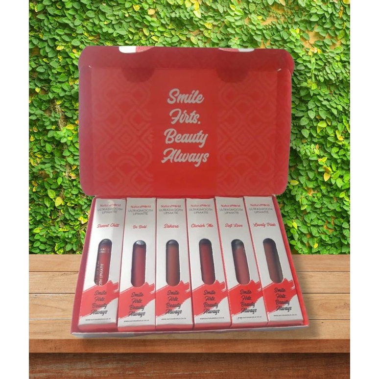 Naturaworld Ultrasmooth Lipmatte / lipstik natura dijamin 100% asli 6 pcs 1 paket