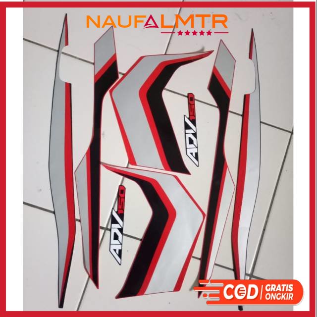 Stiker striping Honda adv 150 2019 merah