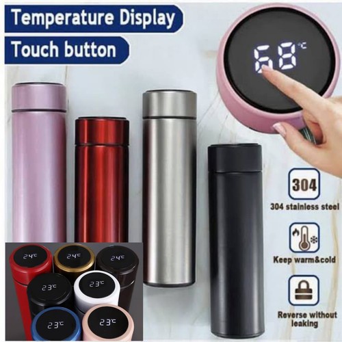 Termos Suhu 500ml Smart Led display suhu temperatur - Botol Minum SUHU - Kenji Shop