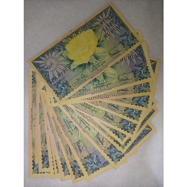 5 rupiah 1959 seri bunga