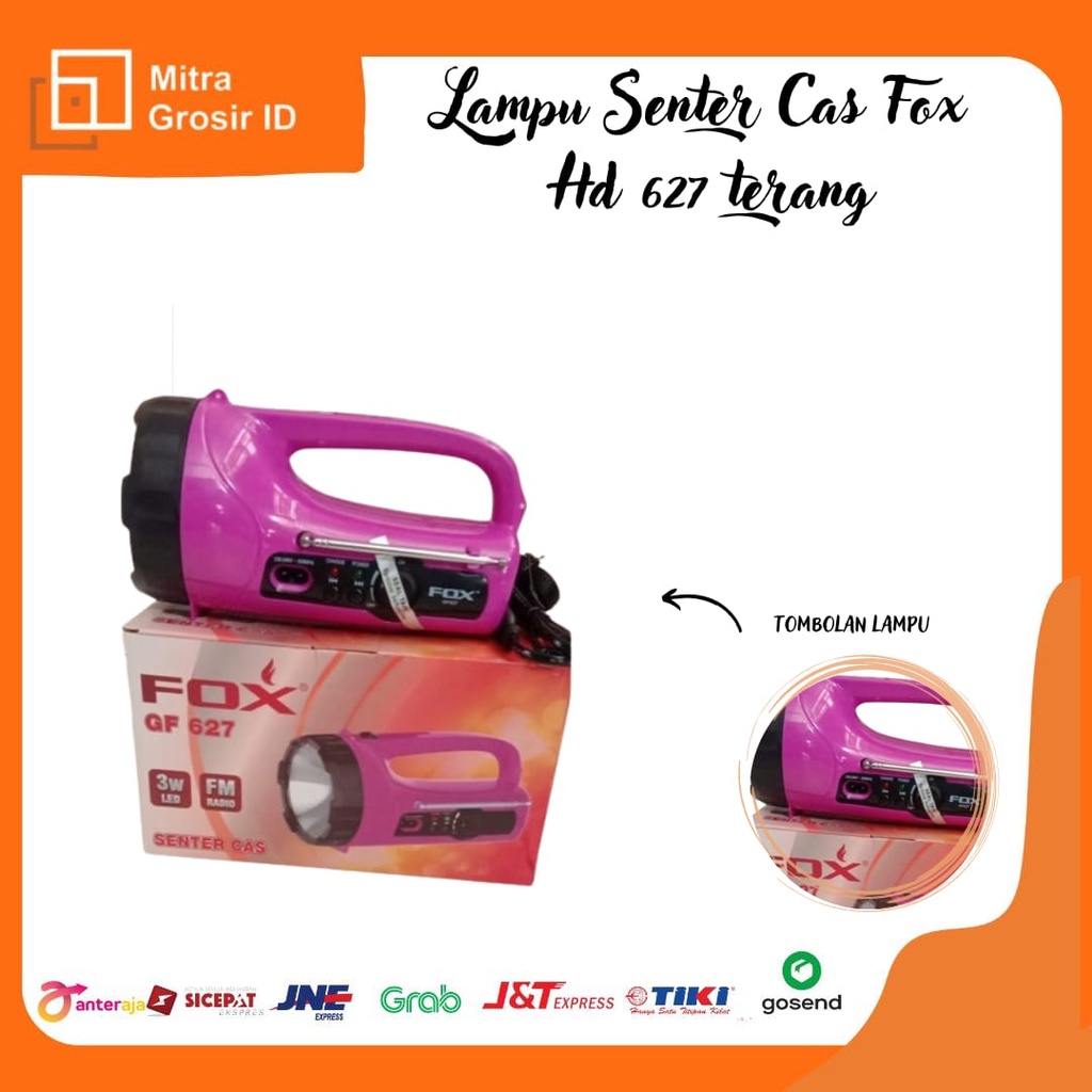 Lampu Senter Cas FOX hd-627 Terang