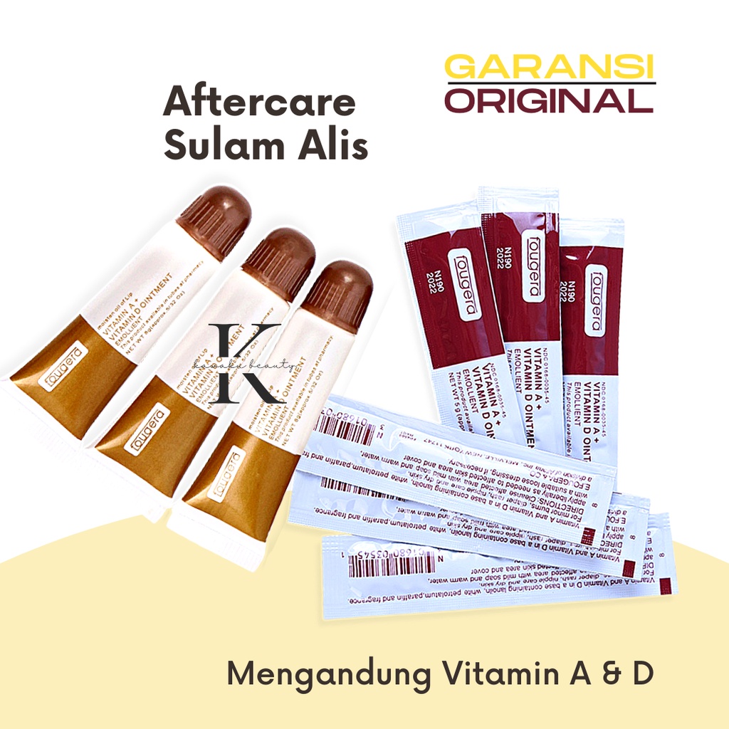 Fougera Aftercare Sachet dan Tube Repair Vitamin perawatan Tattoo sulam alis dan sulam bibir