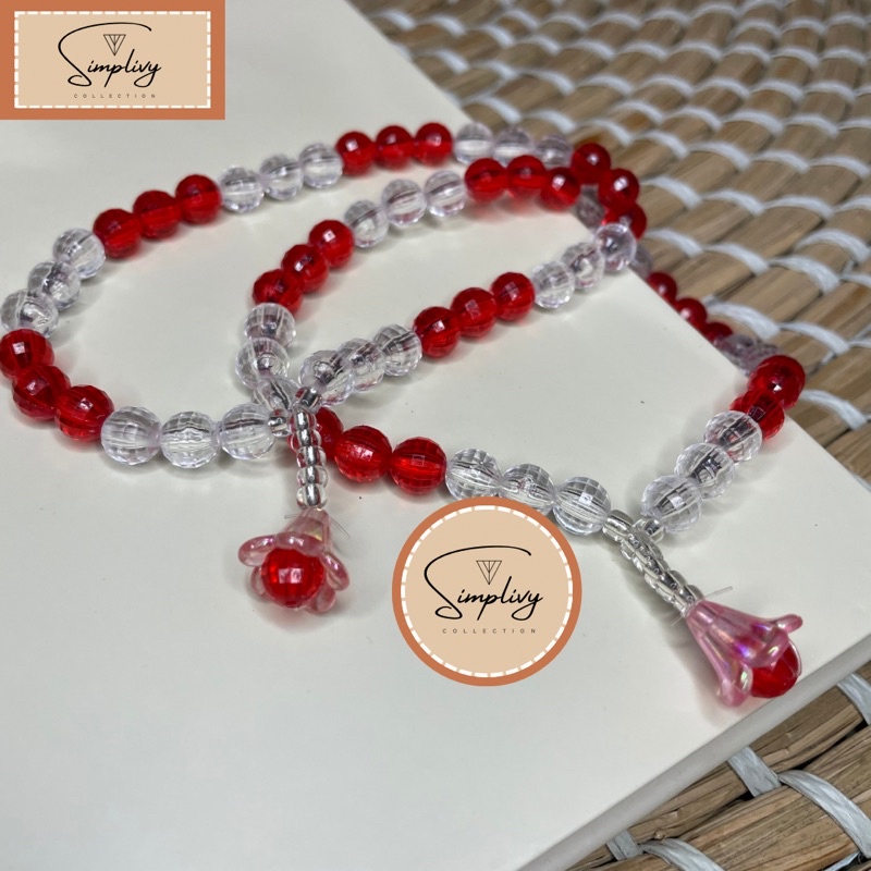 [Simplivy] Tasbih Kristal by Simplivy 33 Butir  - 8mm / Tasbih Mutiara