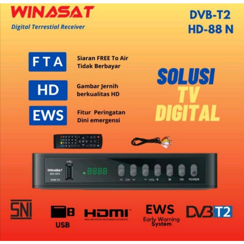 Set Top Box Penerima siaran digital STB Winasat HD-88N