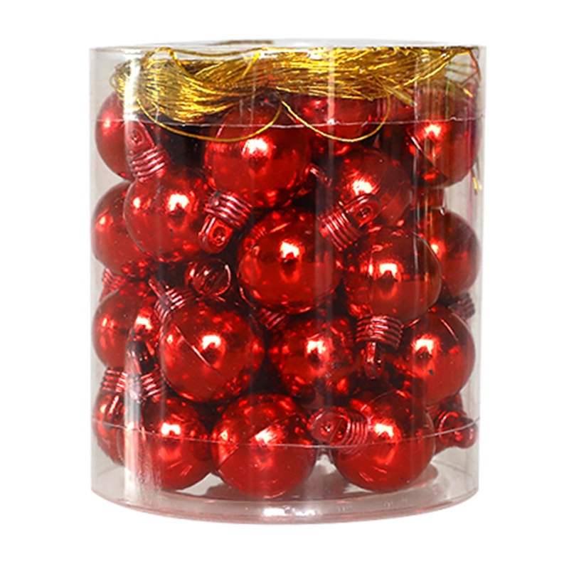 40pcs Ornamen Bola Glitter 1.5cm Untuk Dekorasi Pohon Natal