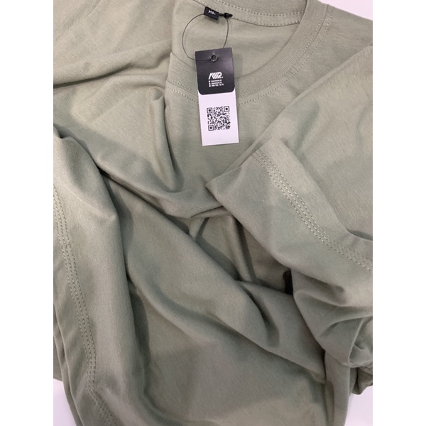 ANMORE kaos polos pendek SAGE GREEN