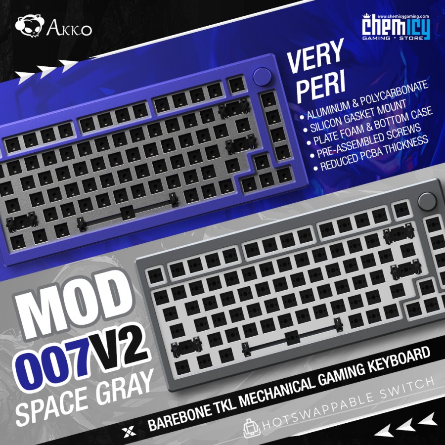 Akko MOD007 / MOD-007 Southfacing V2 Barebone TKL Mechanical Keyboard