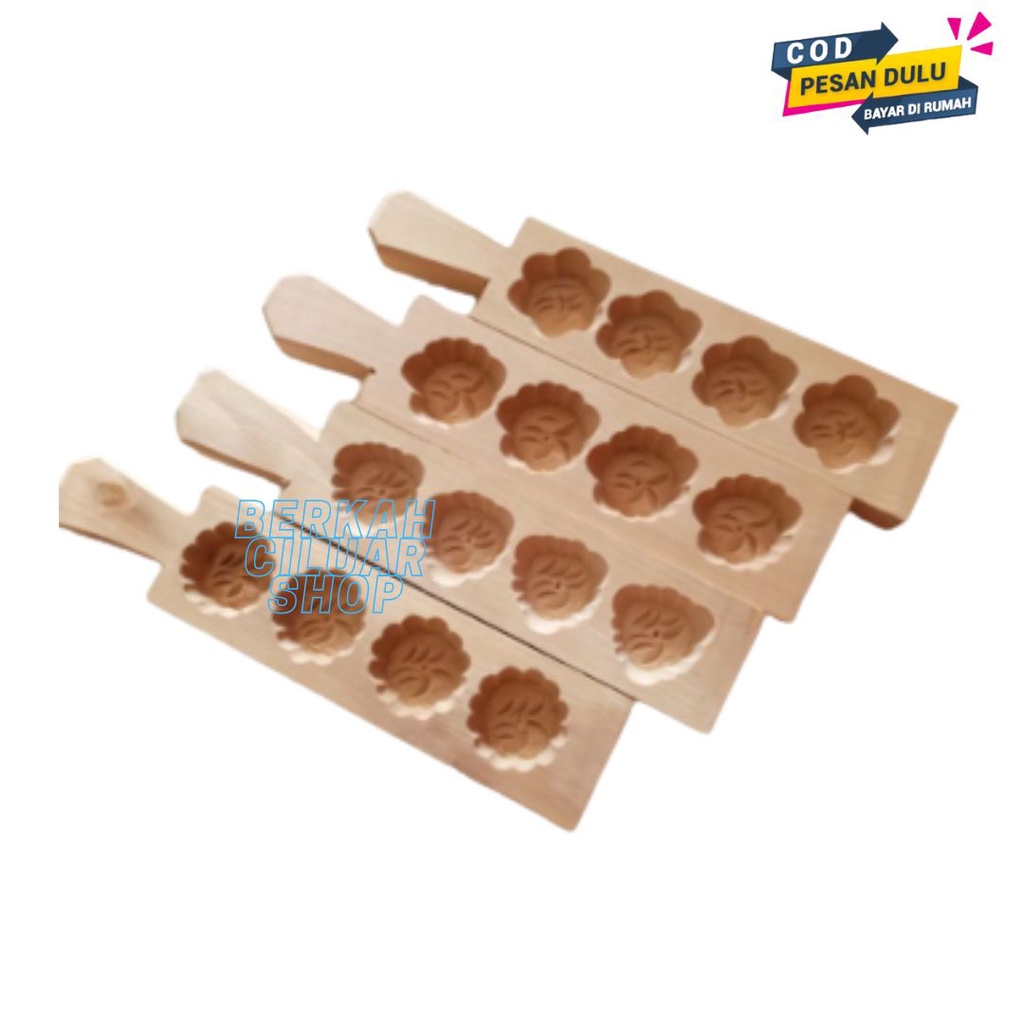 Cetakan Kue Satu Bahan Kayu / Cetakan Kue Sagu / Cetakan Kue Ku Bahan Plastik