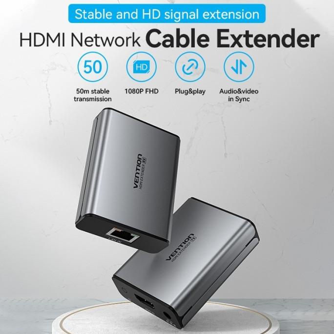 BOLEH DROPSHIP Vention HDMI LAN Extender over LAN Cable HDMI KVM Network Extender