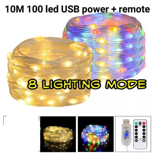 Jual Promo Lampu Led Natal Usb Power Remote Kontrol Twinkle Led String Tumblr Lampu Led Kawat