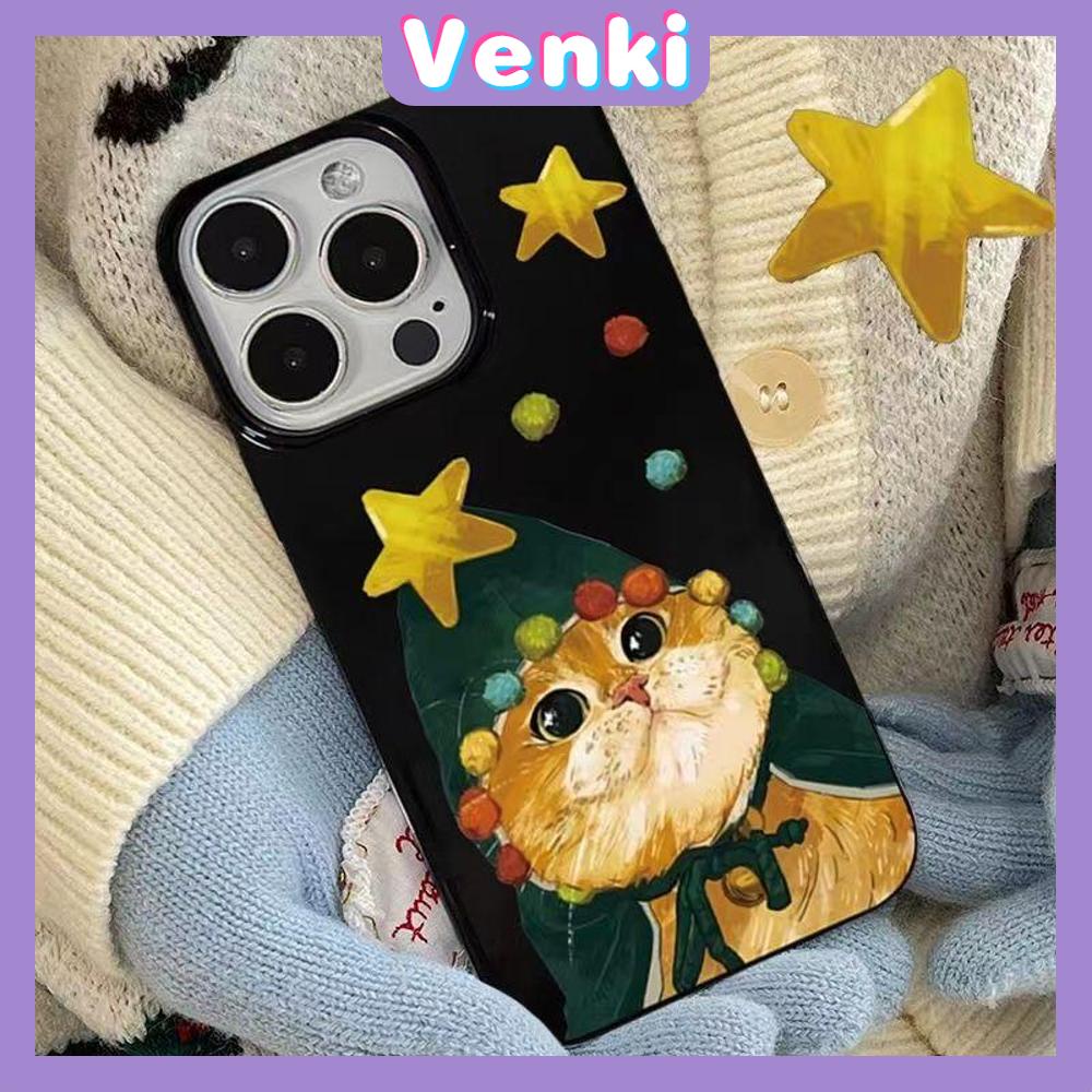 Case iPhone 14 Pro Max TPU Soft Case Christmas Cat Glossy Black Candy Case Camera Protection Shockproof For iPhone 14 13 12 11 Plus Pro Max 7 Plus X XR