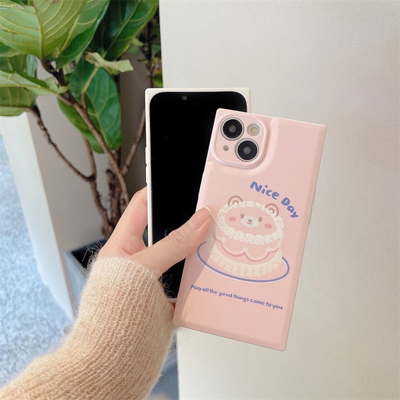 Case Desain Kue Beruang Untuk IPhone 12 13 14 11 Pro Max Ttghg