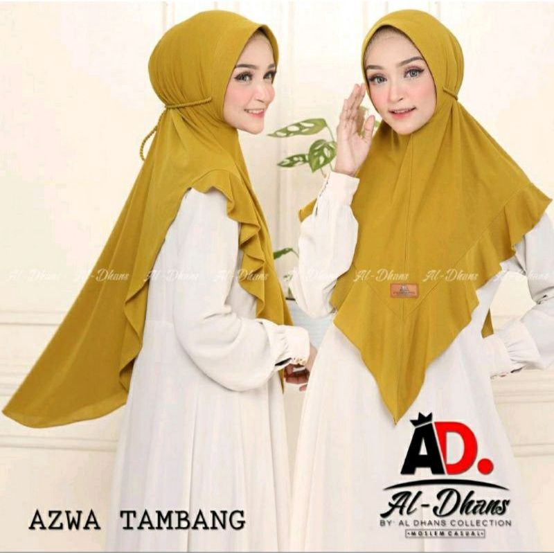 Hijab Instan Azwa Tambang Ori Al dhans jilban instant bergo original aldhans