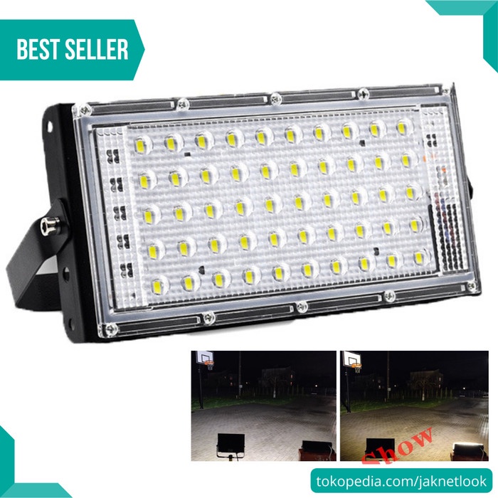 Terlaris Lampu Sorot Taman/Lapangan Voli/Badminton Flood Light 4500 Lumens 50W