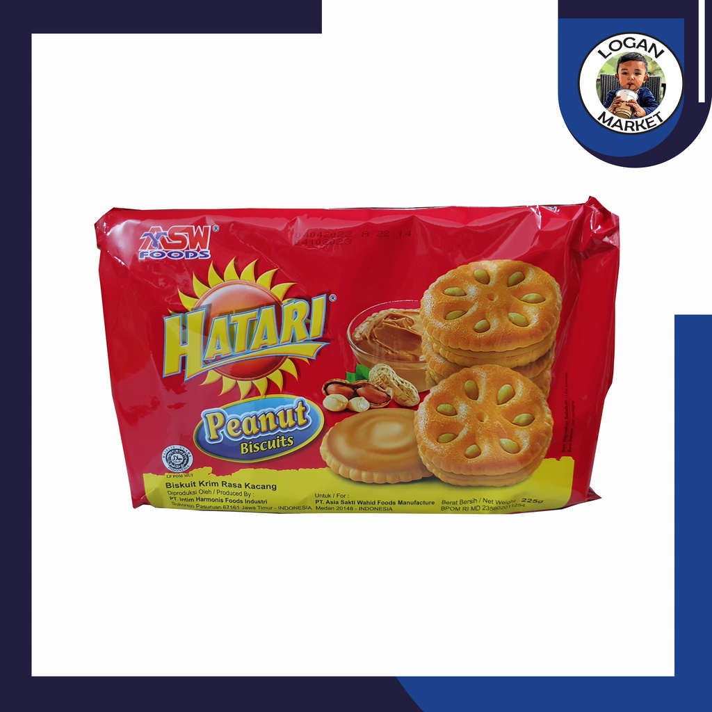 

Hatari Peanut Kacang Jam Biscuits Biskuit 225gram 225 gram