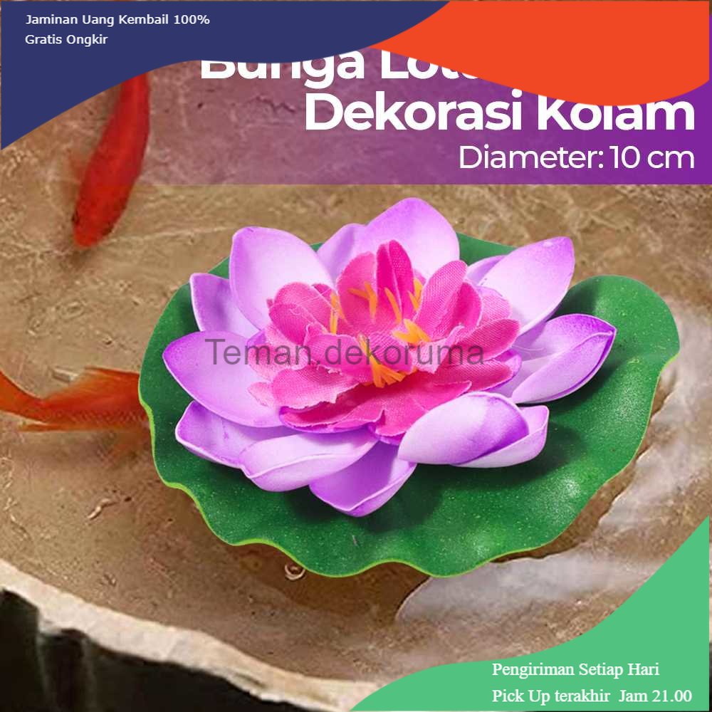 TD - PR Bunga Lotus Imitasi Dekorasi Kolam Taman - QZ20