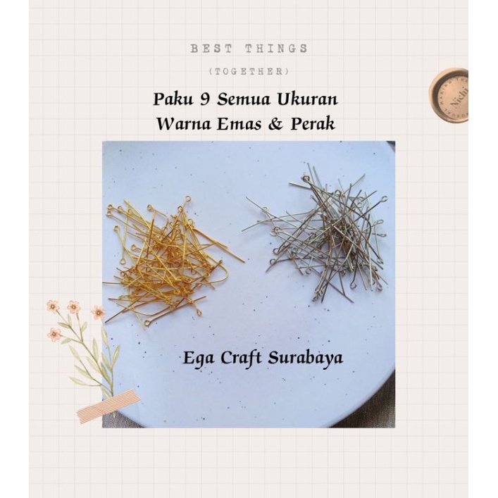 Grosiran Paku 9 Warna Emas & Perak Semua Ukuran Termurahhh