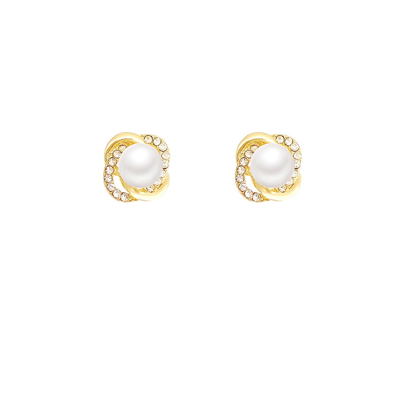 Anting Tusuk Sterling silver 925 Desain Bunga Hias Berlian Imitasi Mewah Untuk Wanita