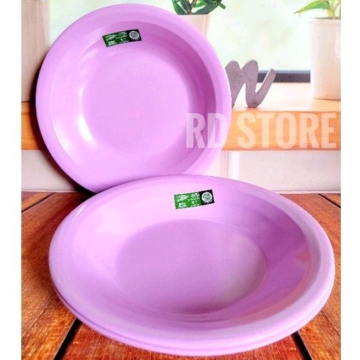 promo 3.piring makan cekung melamine polos golden flaying fish